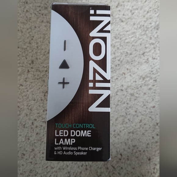 BRAND NEW NIB NiZoni LED DOME LAMP w/wireless Phone Charger & HD Audio Speaker - Picture 7 of 8